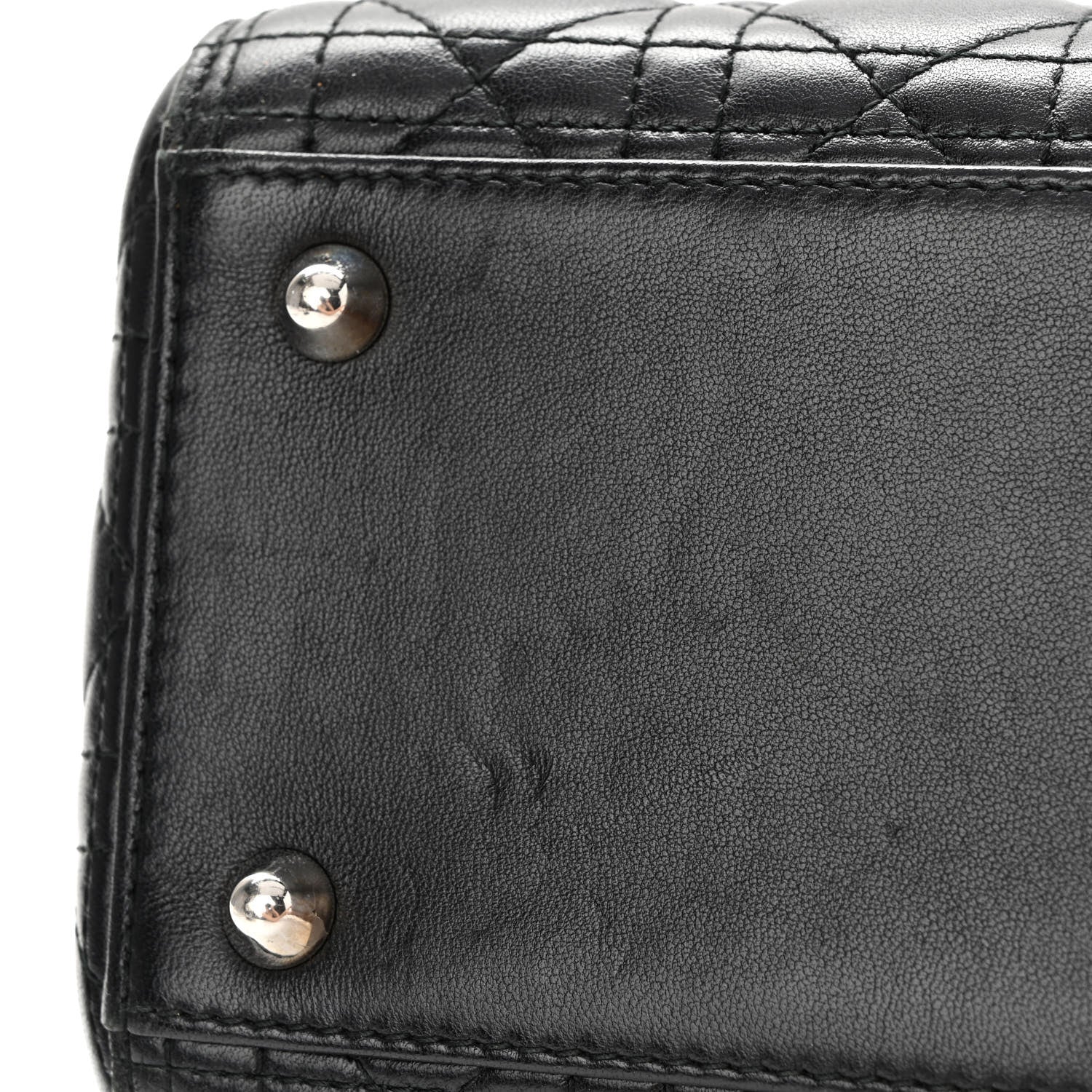 Christian Dior Lambskin Cannage Large Lady Dior Black 12 of 14