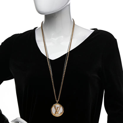 Louis Vuitton Louise Long Necklace Gold 2 of 10