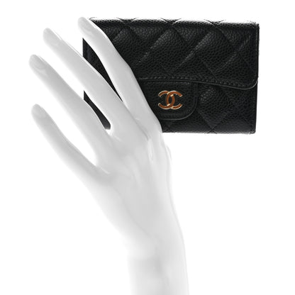 Chanel Caviar Quilted Flap Card Holder Black 2 of 9
