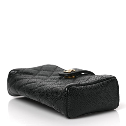 Chanel Caviar Quilted Mini Phone Holder Clutch Black 7 of 7