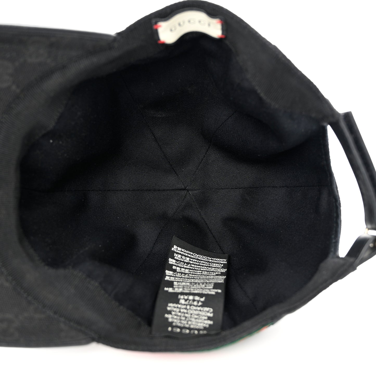 Monogram Web Baseball Hat L Black