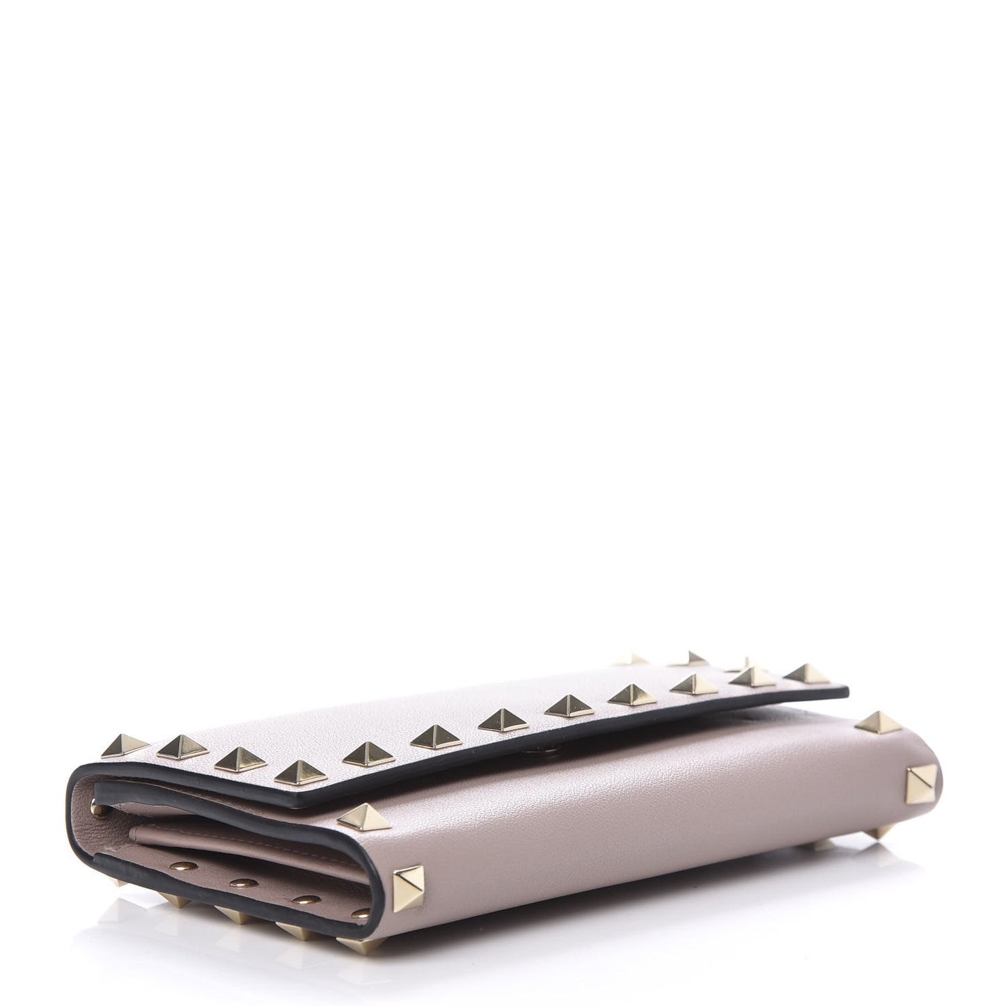 Vitello Rockstud Medium Wallet Poudre