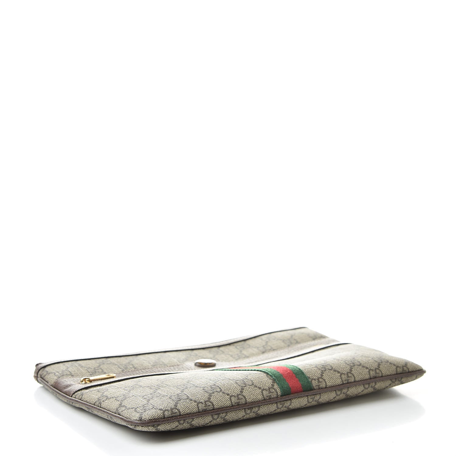 Gucci GG Supreme Monogram Large Ophidia Pouch Clutch Brown 4 of 9