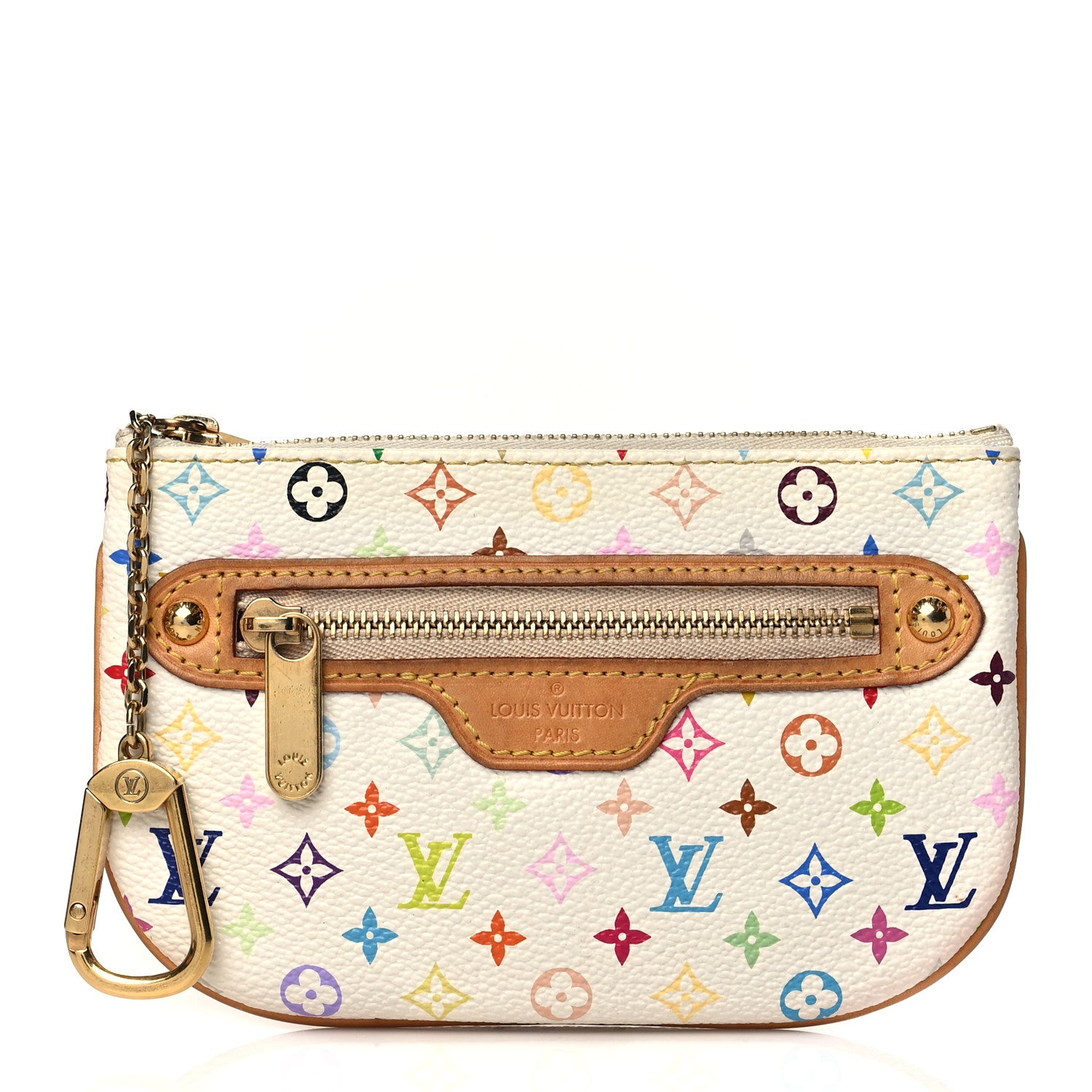 Louis Vuitton Monogram Multicolor Pochette Plate MM White 1 of 7