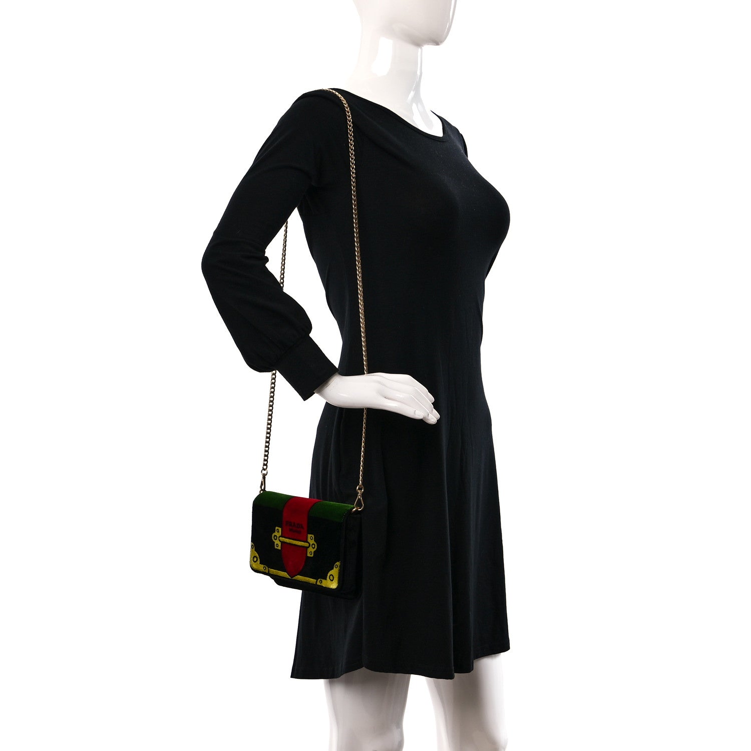 Prada Velvet Cahier Belt Bag Black 2 of 10