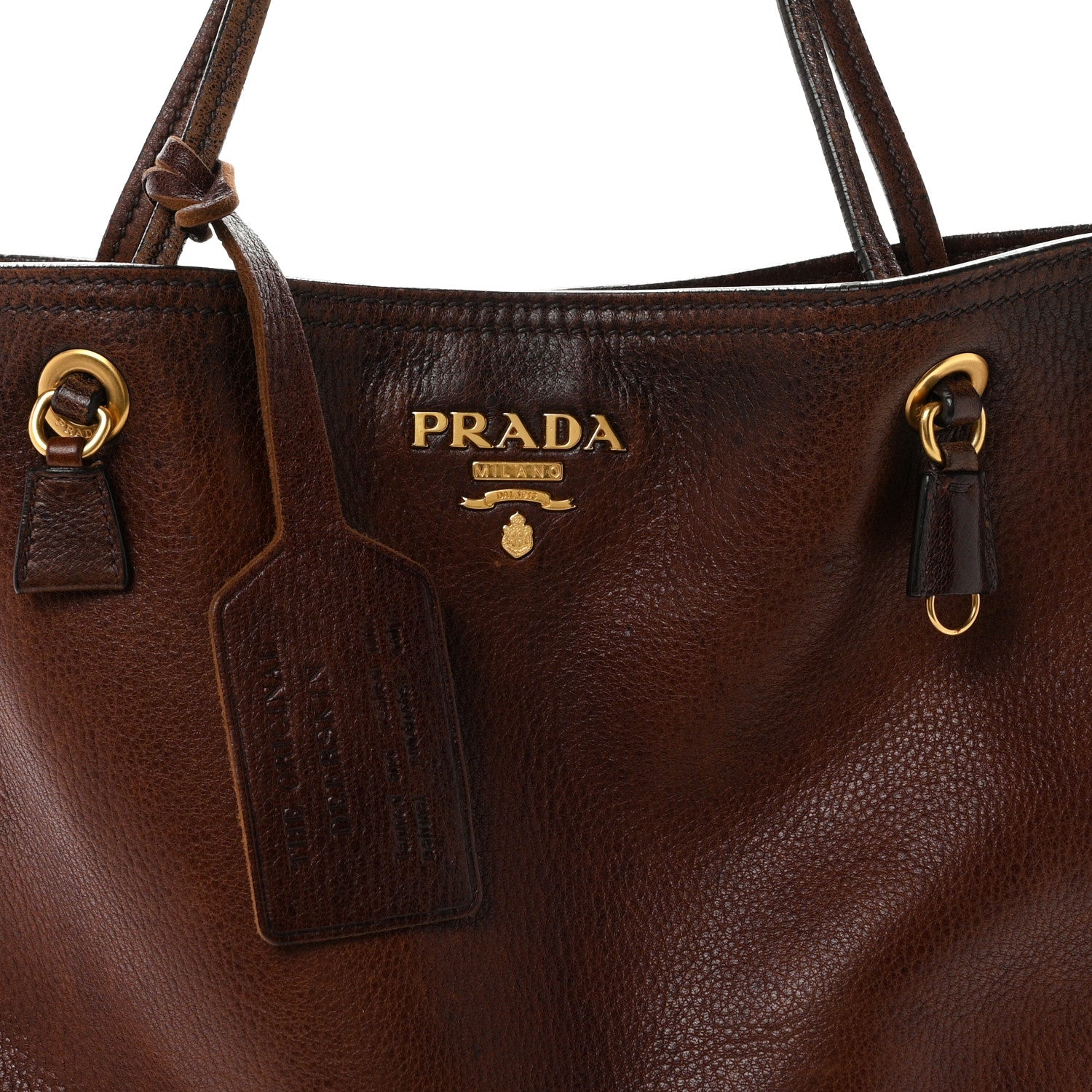 Prada Cervo Antik Shopping Tote Bruciato 8 of 11