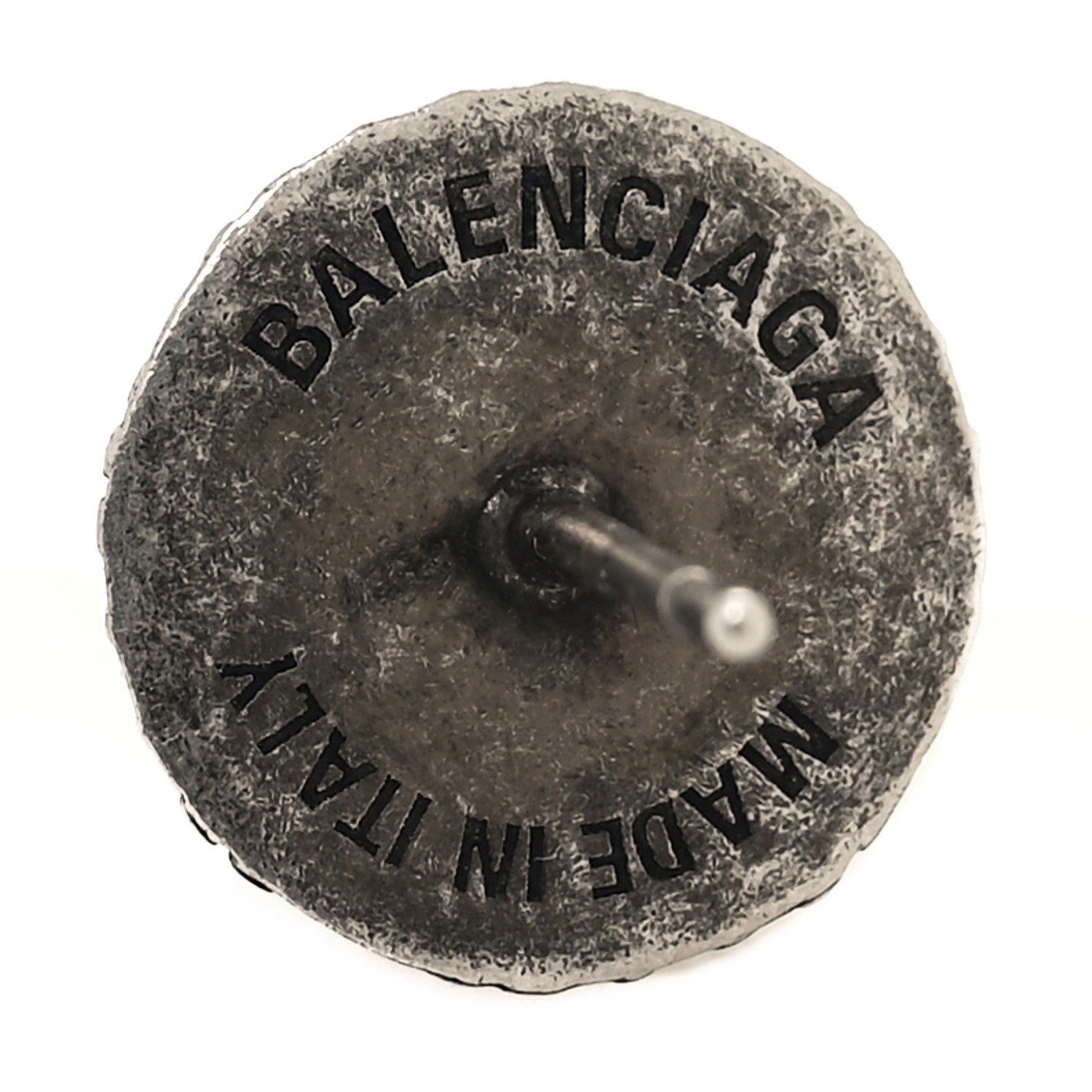 Balenciaga Cagole Set of 3 Mismatched Earrings Antique Silver 4 of 4