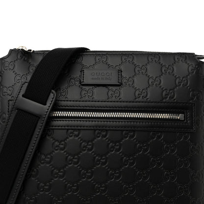 Gucci Guccissima Signature Small Messenger Bag Black 8 of 12