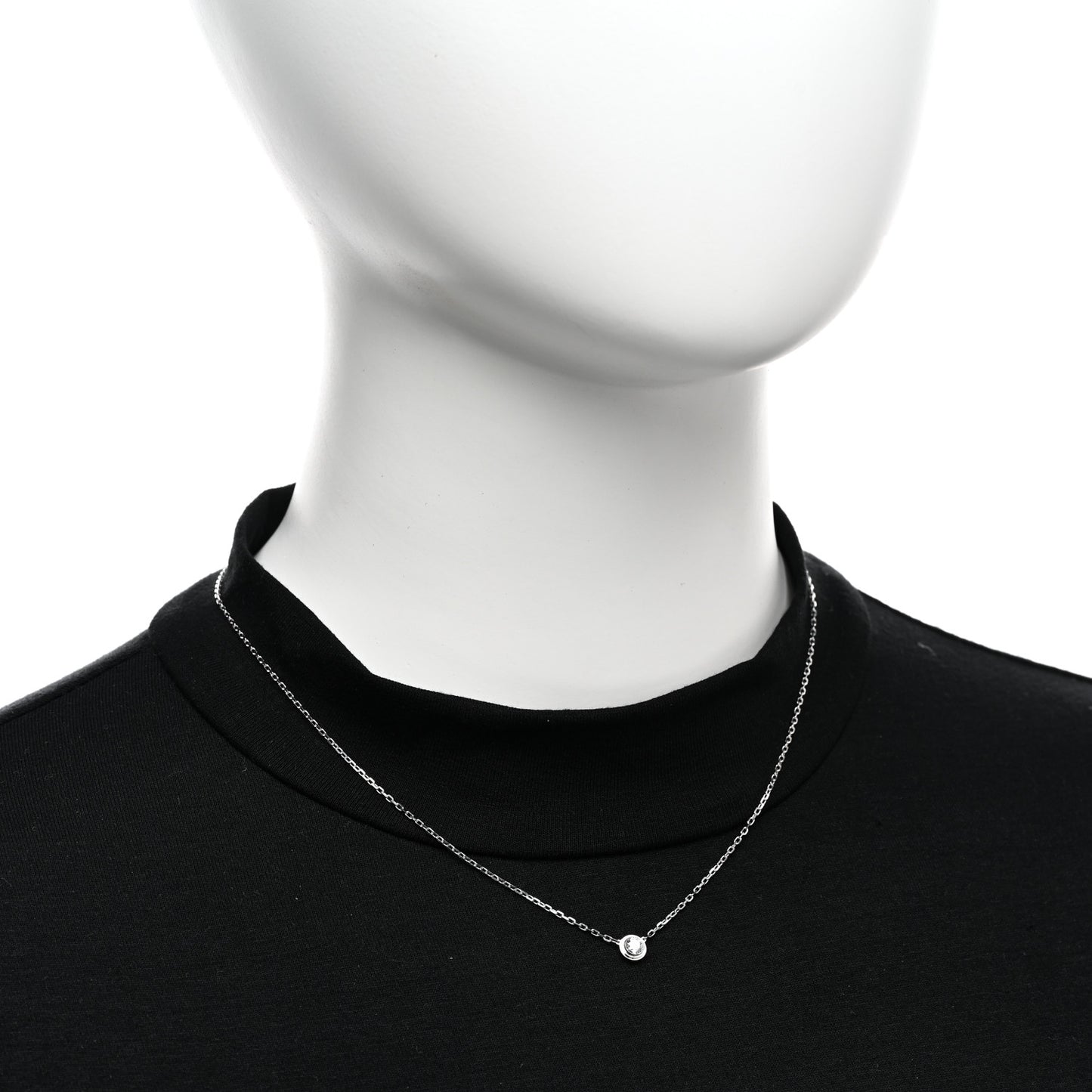 18K White Gold Diamond LM D'Amour Pendant Necklace