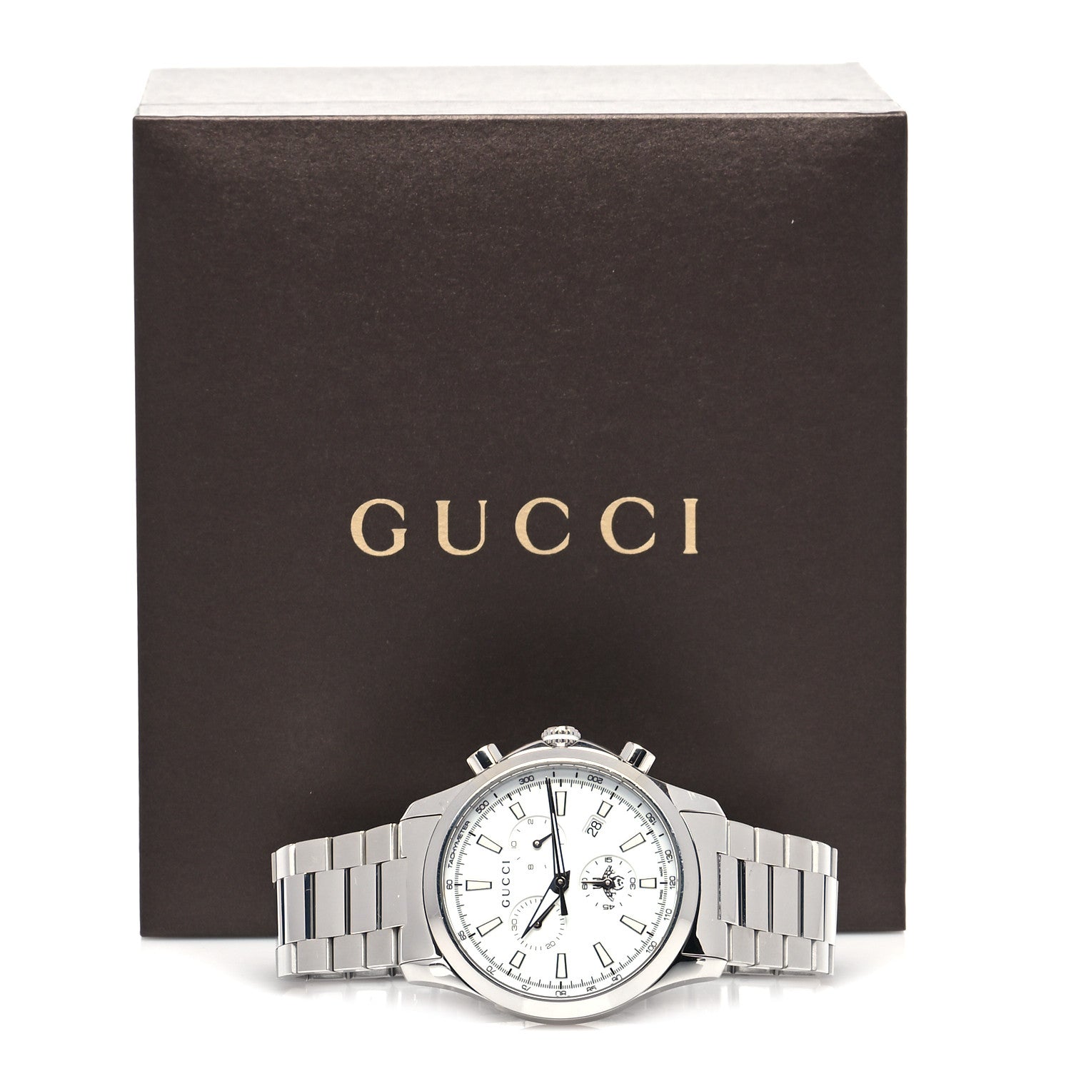 Gucci Stainless Steel 38mm G-Timeless Bee Chronograph Quartz Watch 5 of 5