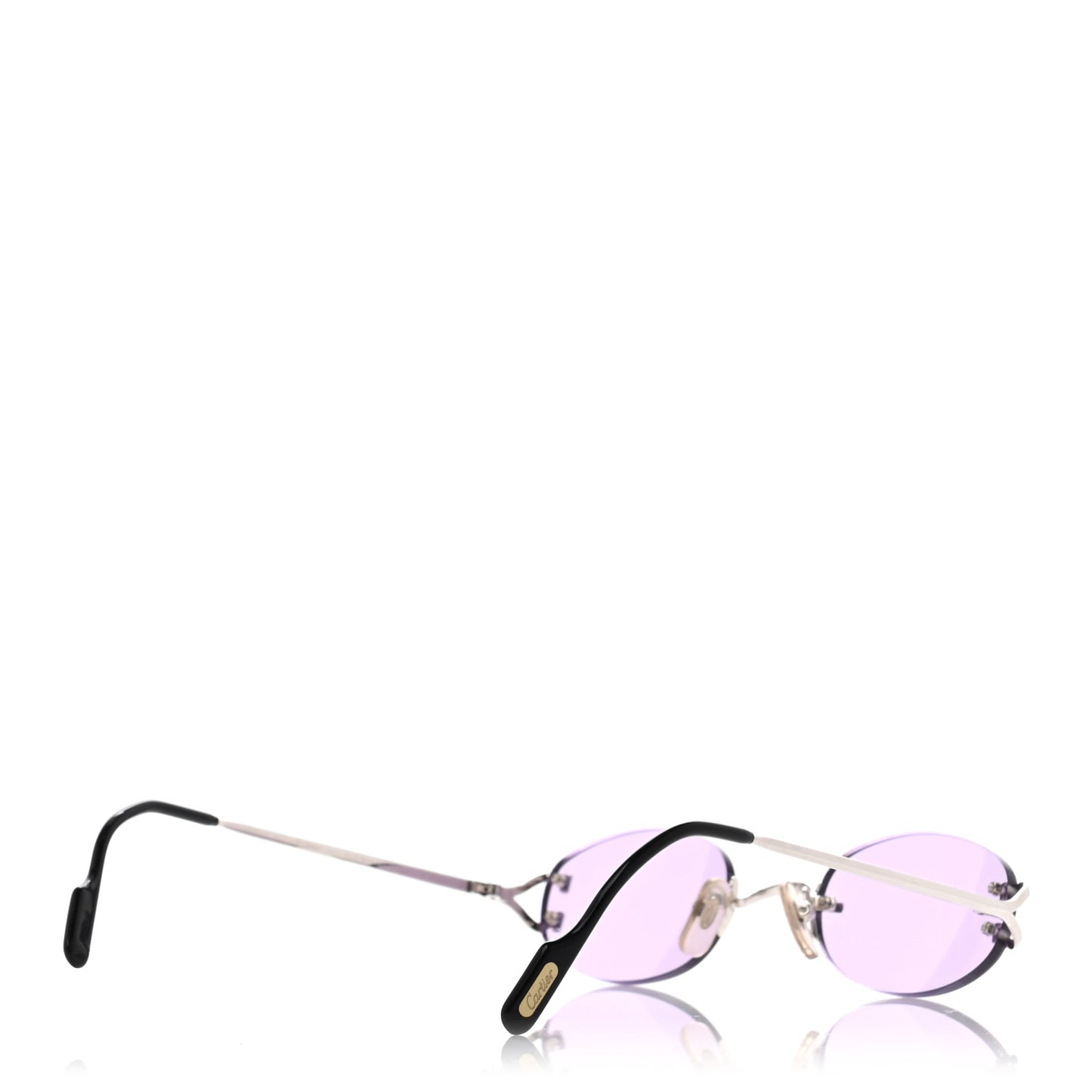 Rimless Oval Sunglasses Purple