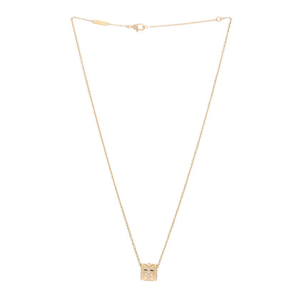 Van Cleef & Arpels 18K Yellow Gold Diamond Small Perlee Clovers Pendant Necklace 2 of 4