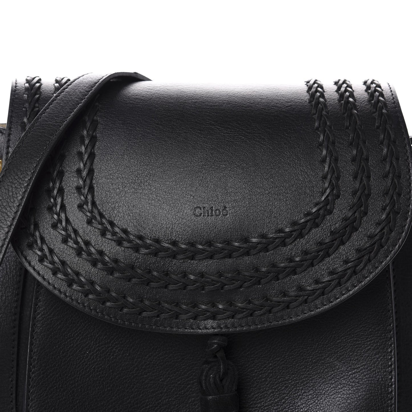 Suede Braided Small Hudson Shoulder Bag Black