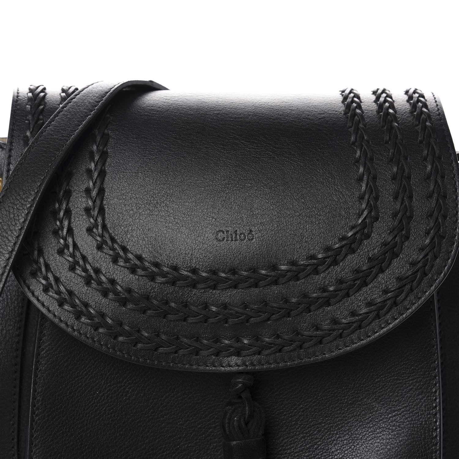 Chloe Suede Braided Small Hudson Shoulder Bag Black 12 of 12