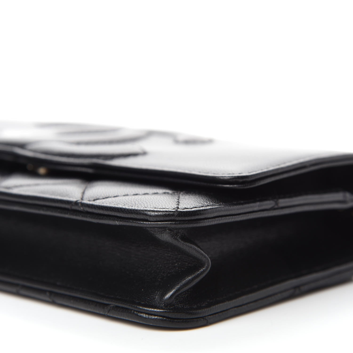 Chanel Goatskin Quilted Timeless CC Wallet On Chain WOC Black 7 of 12