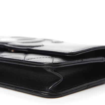 Chanel Goatskin Quilted Timeless CC Wallet On Chain WOC Black 7 of 12