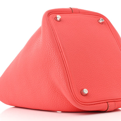 Hermes Taurillon Clemence Picotin Lock 18 PM Bougainvillea 9 of 10