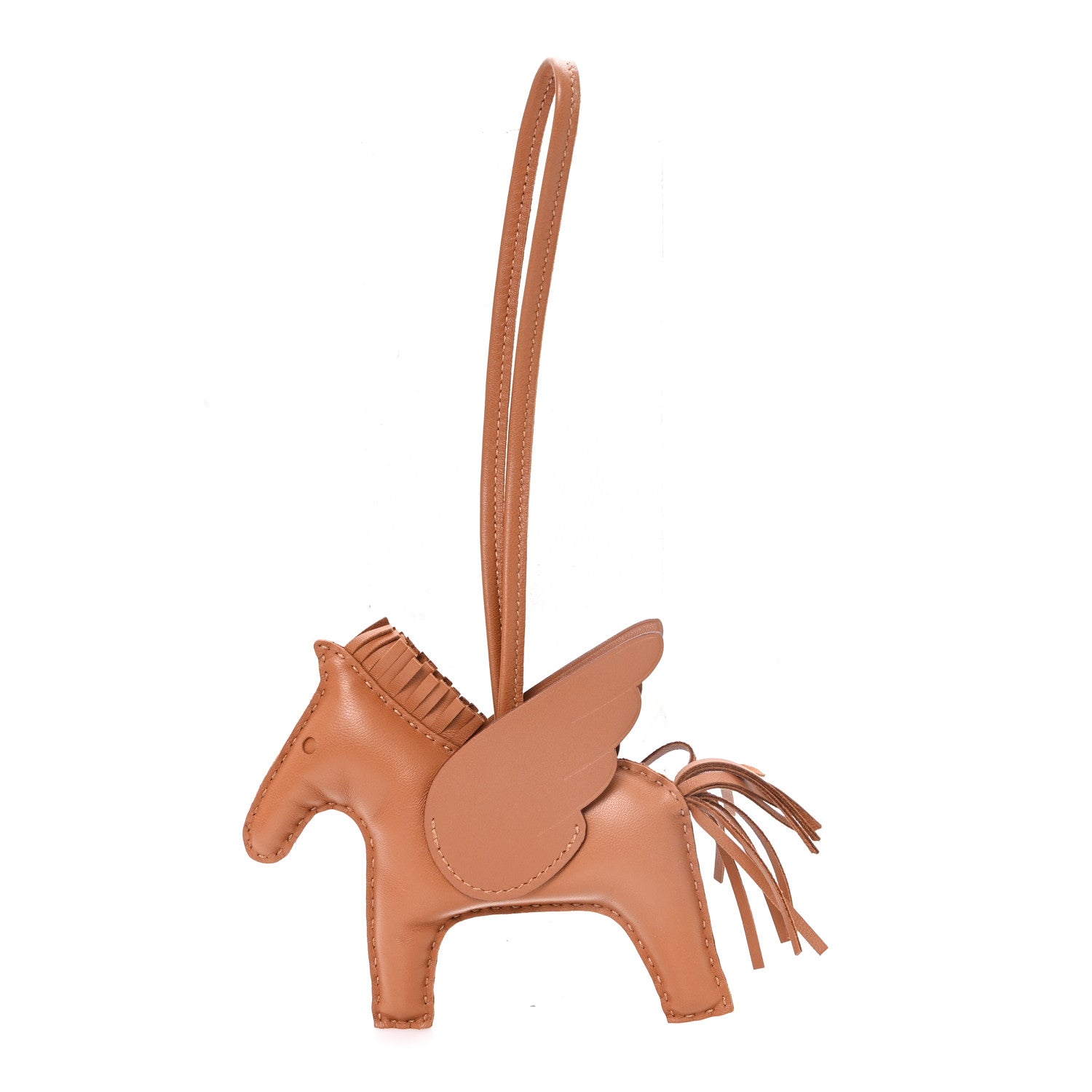 Hermes Milo Lambskin Grigri Rodeo Pegase Horse Bag Charm GM Gold 1 of 5