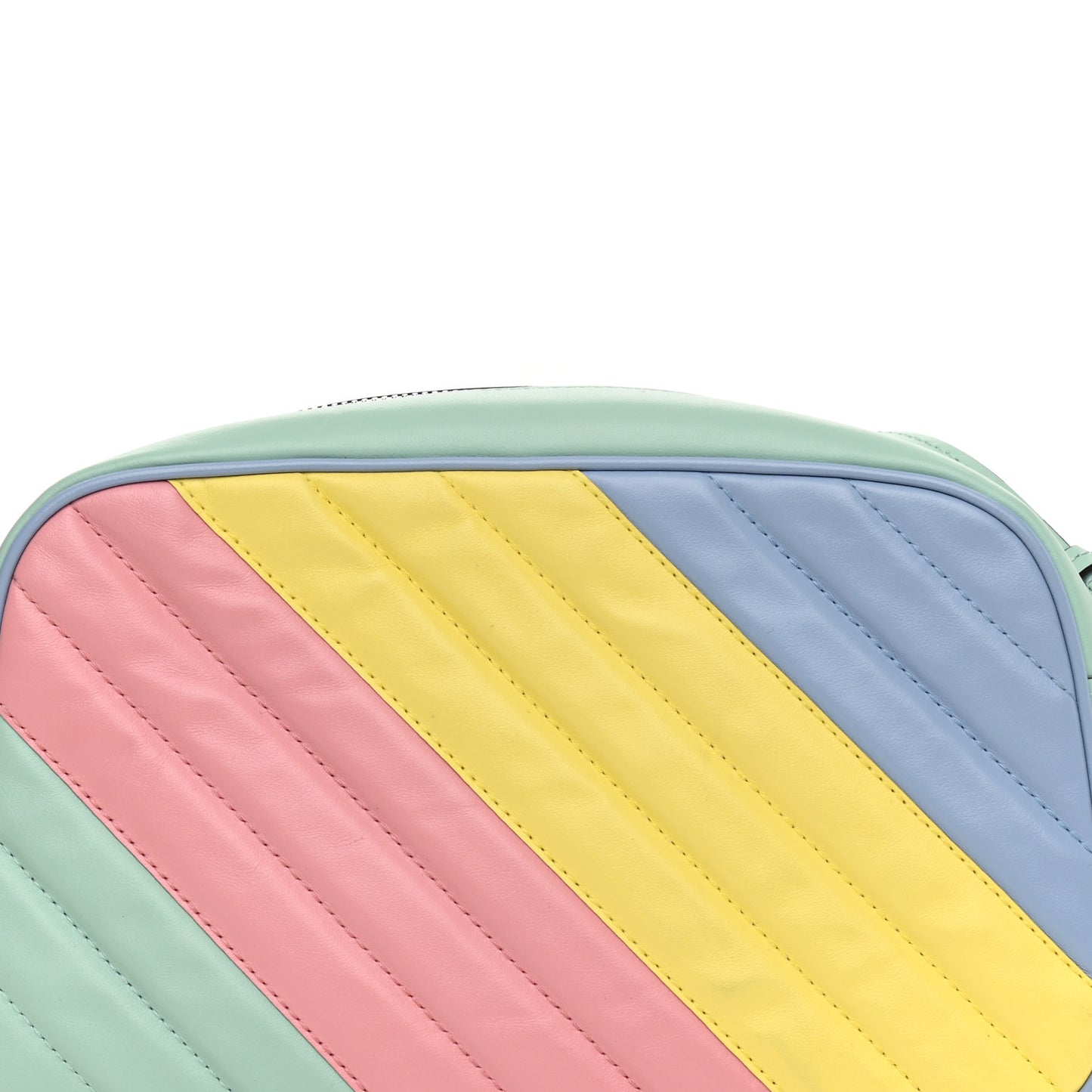 Calfskin Matelasse Diagonal Small GG Marmont Chain Shoulder Bag Multicolor Pastel