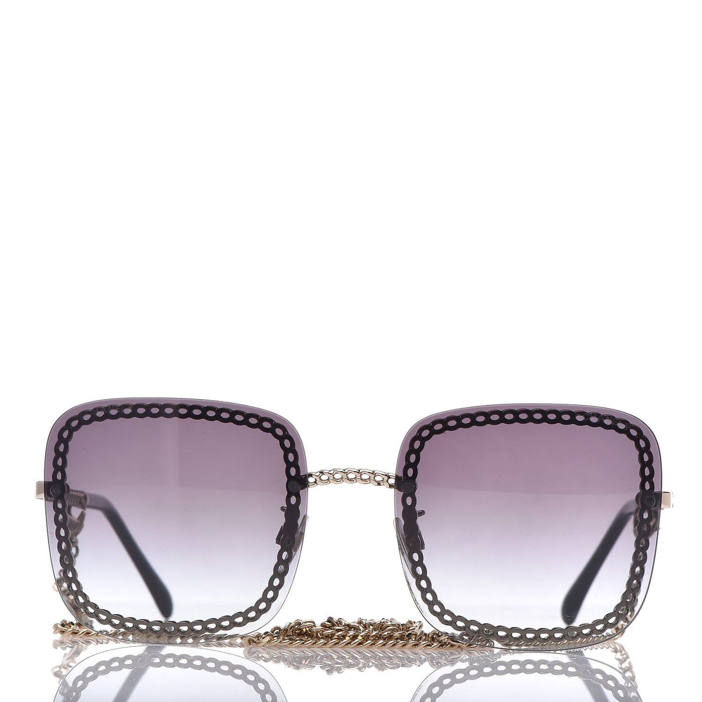 Chain Square Sunglasses 4244 Black