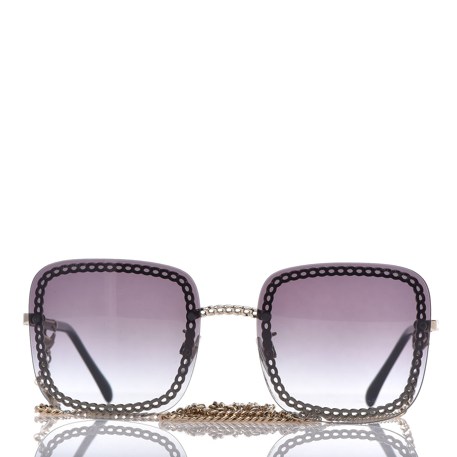 Chanel Chain Square Sunglasses 4244 Black 2 of 10