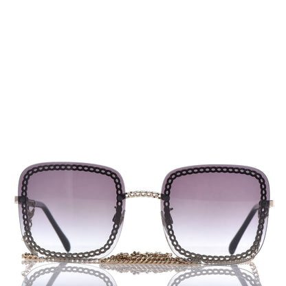 Chanel Chain Square Sunglasses 4244 Black 2 of 10
