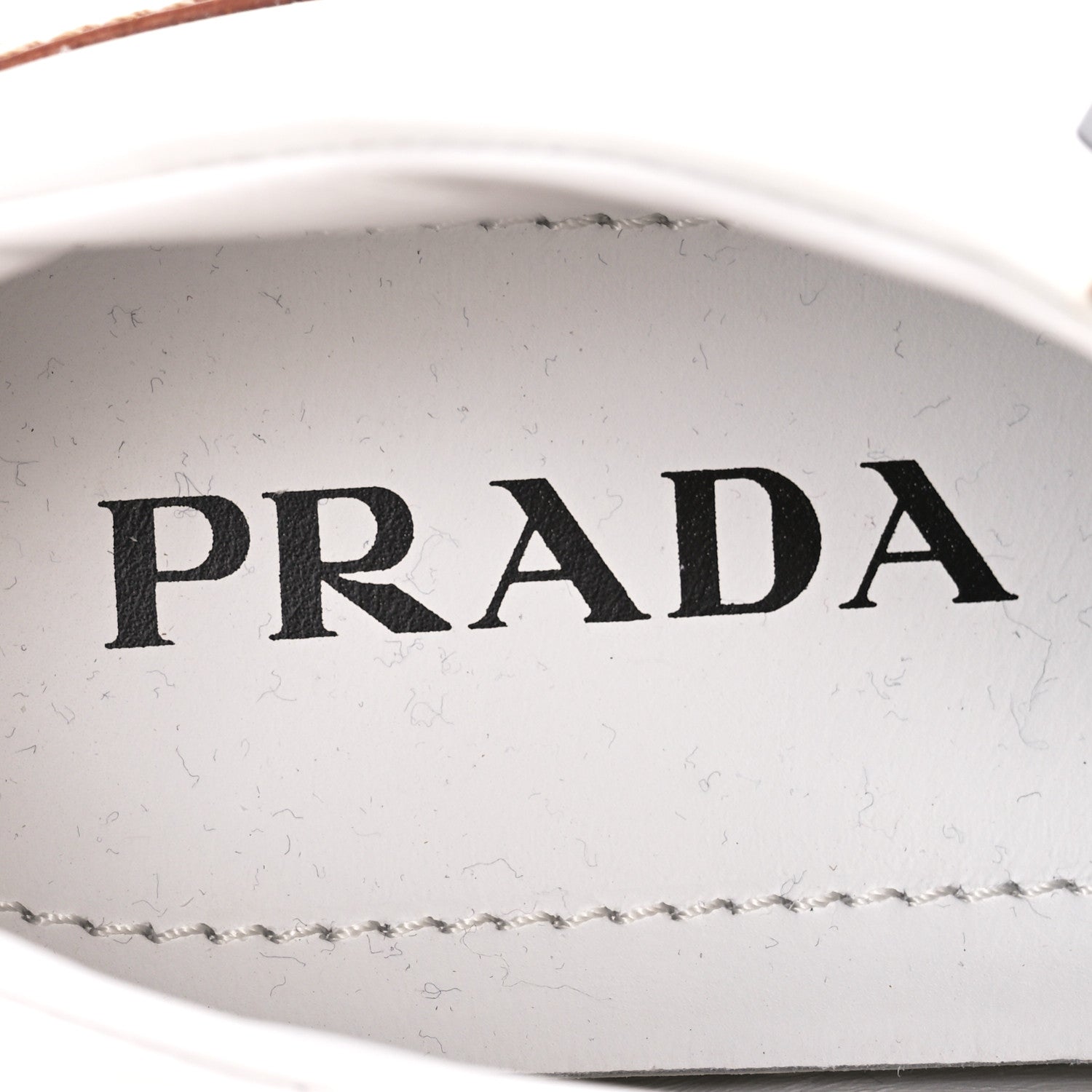 Prada Vitello Soft Low Top Sneakers 39 White Cognac 7 of 13