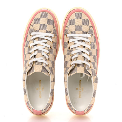 Louis Vuitton Damier Azur Stellar Sneakers 38 Rose Ballerine 2 of 11