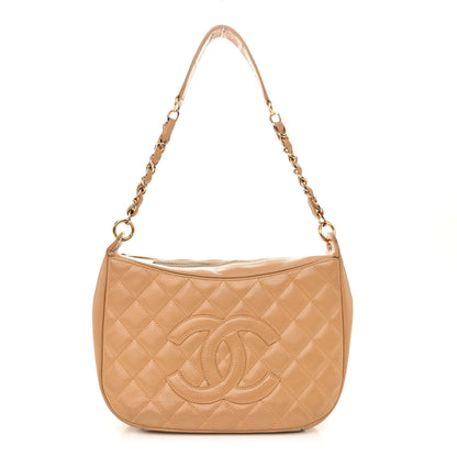 Chanel Caviar Quilted Timeless CC Shoulder Bag Beige 1 of 9
