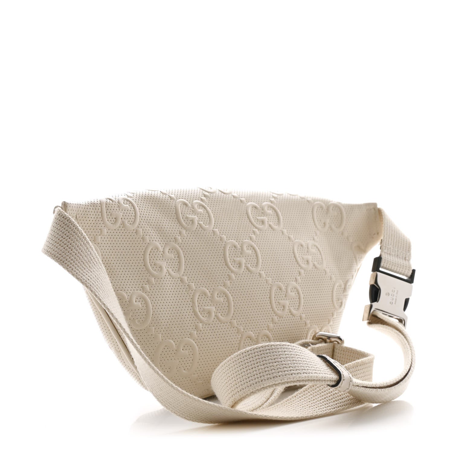 Gucci Calfskin GG Tennis Embossed Belt Bag Mystic White 3 of 10