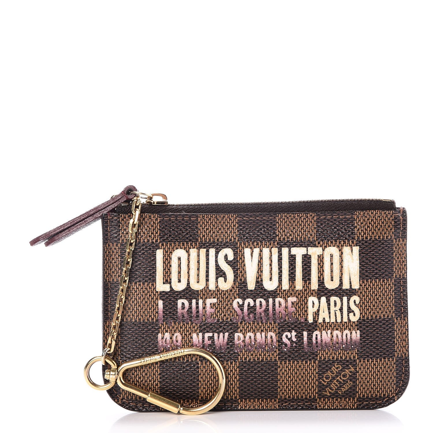 Louis Vuitton Damier Ebene Scribe Affiche Key Pouch 1 of 7