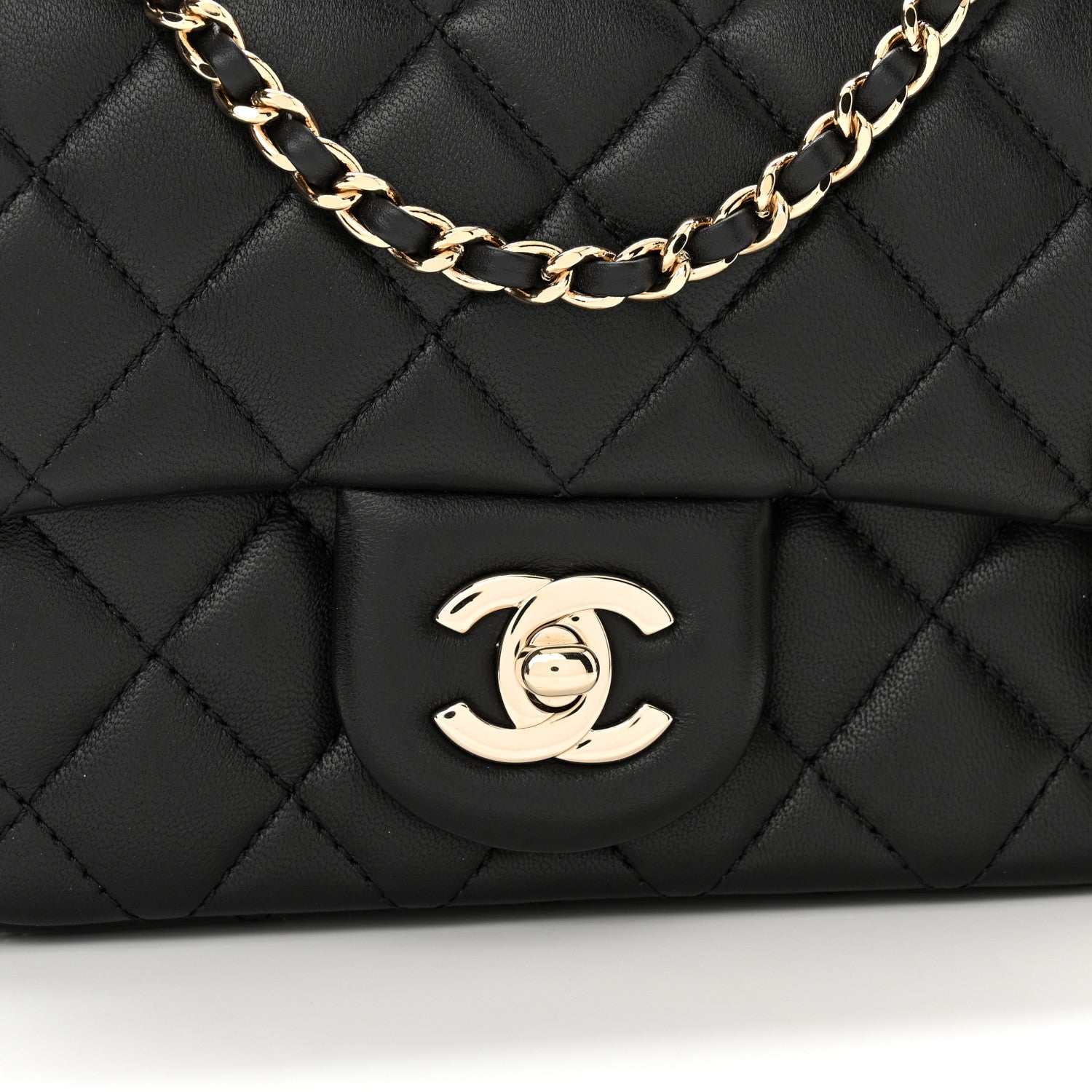 Chanel Lambskin Quilted Enamel Mini Pearl Crush Flap Black 8 of 11