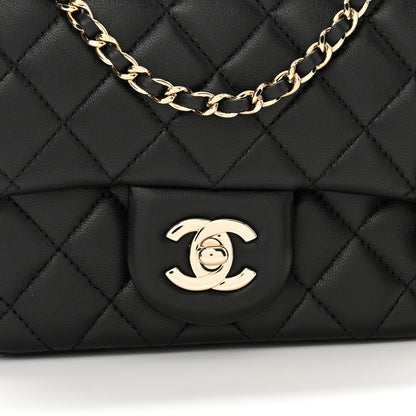 Chanel Lambskin Quilted Enamel Mini Pearl Crush Flap Black 8 of 11