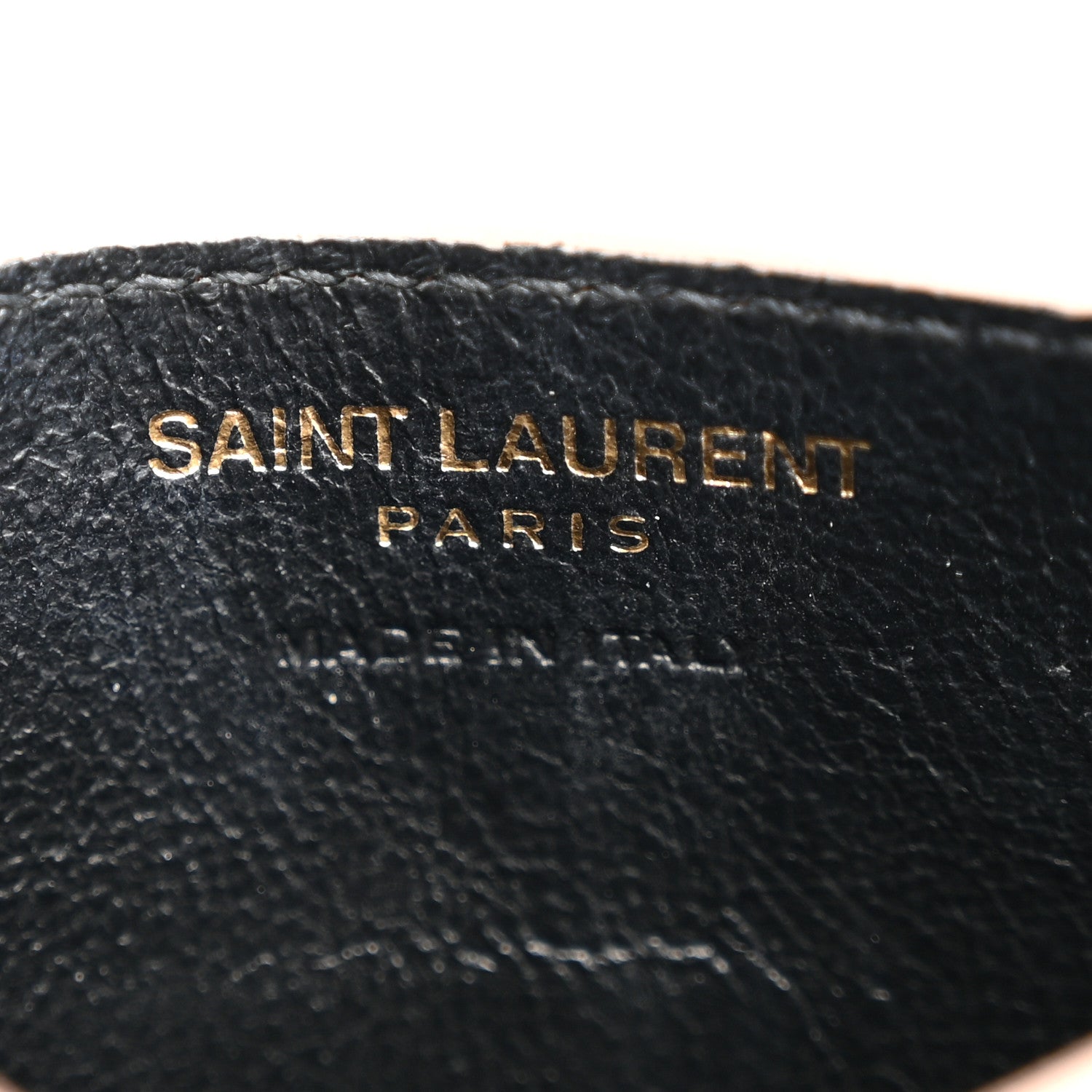 Saint Laurent Grain De Poudre Matelasse Chevron Monogram Credit Card Case Pale Pink 6 of 8