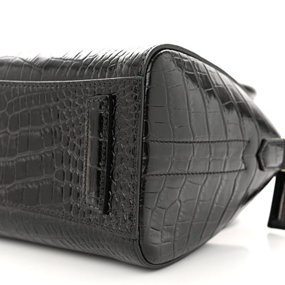 Givenchy Calfskin Crocodile Embossed Mini Antigona Black 10 of 10