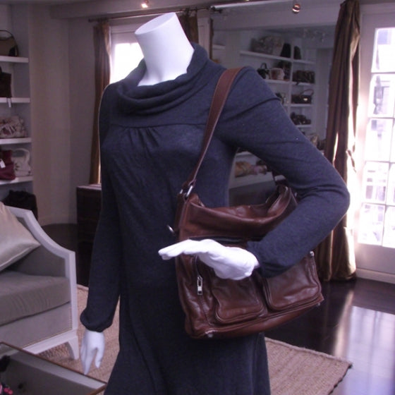 Calfskin Betty Hobo Chocolate