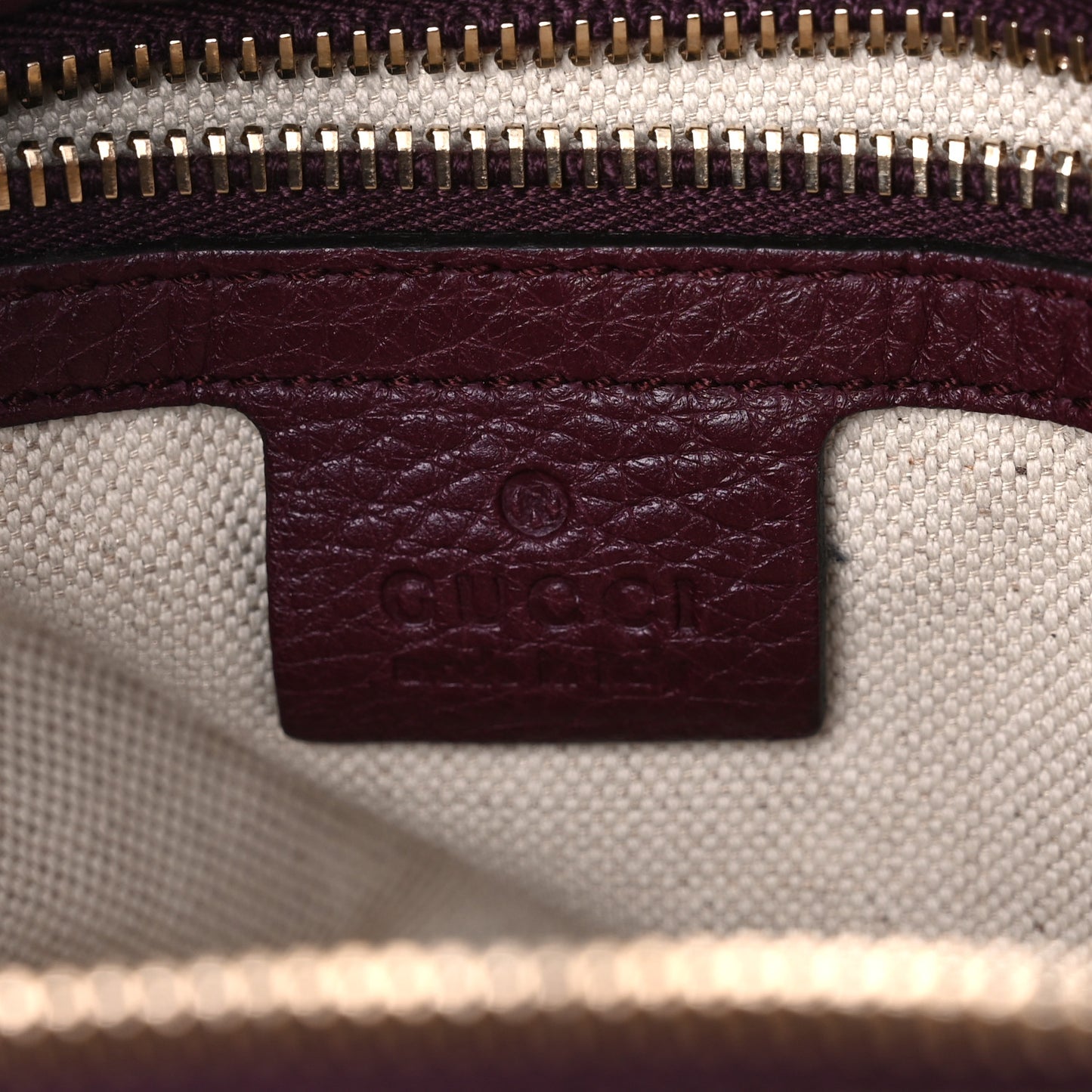 Pebbled Calfskin Medium Bamboo Shopper Tote Burgundy