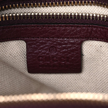 Gucci Pebbled Calfskin Medium Bamboo Shopper Tote Burgundy 6 of 10