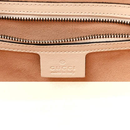 Gucci Calfskin Matelasse Sylvie Web Small GG Marmont Top Handle Shoulder Bag White 6 of 11