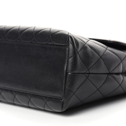 Chanel Caviar Quilted Jumbo Kelly Flap Black 8 of 9