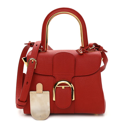 Delvaux Crispy Calfskin Mini Brillant Satchel Scarlet Red 1 of 10