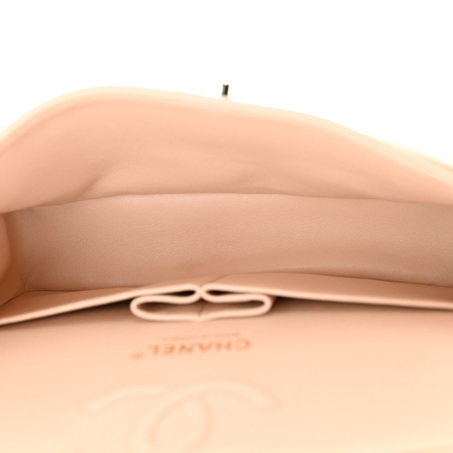 Chanel Caviar Chevron Quilted Small Double Flap Beige 5 of 11