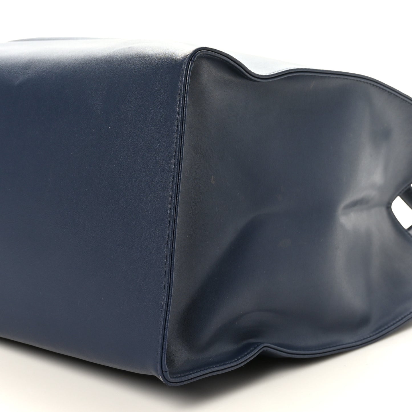 Vegan Leather Large Shopping Bag Navy