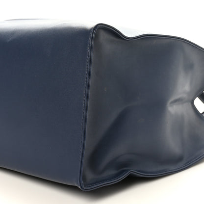 Telfar Vegan Leather Large Shopping Bag Navy 8 of 8