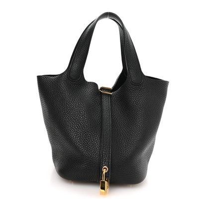 Hermes Taurillon Clemence Picotin Lock 18 PM Black 1 of 12