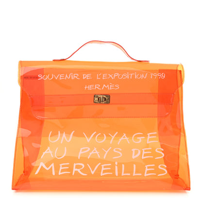 Hermes Vinyl Souvenir De L'Exposition Kelly Orange 1 of 14