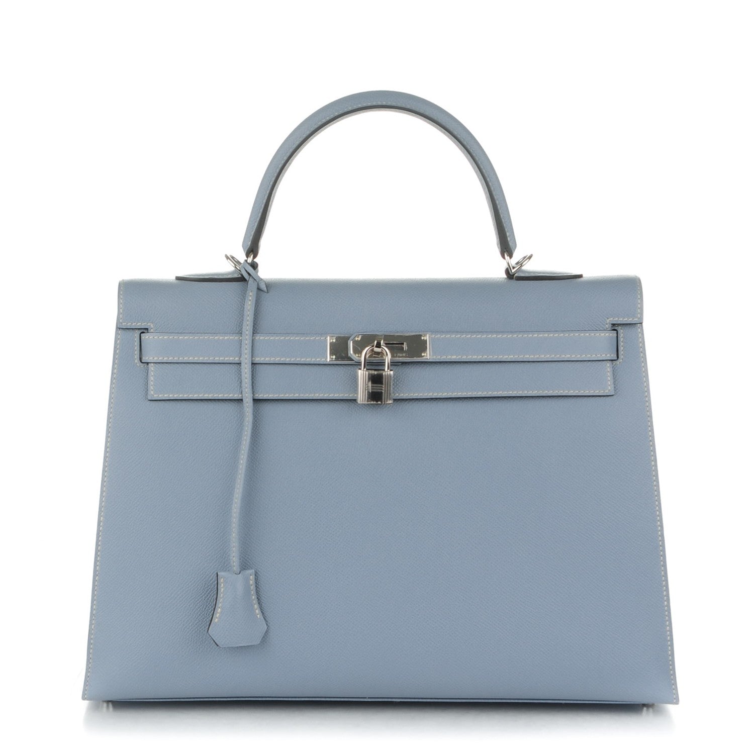 Hermes Epsom Kelly Sellier 35 Bleu Lin 1 of 26
