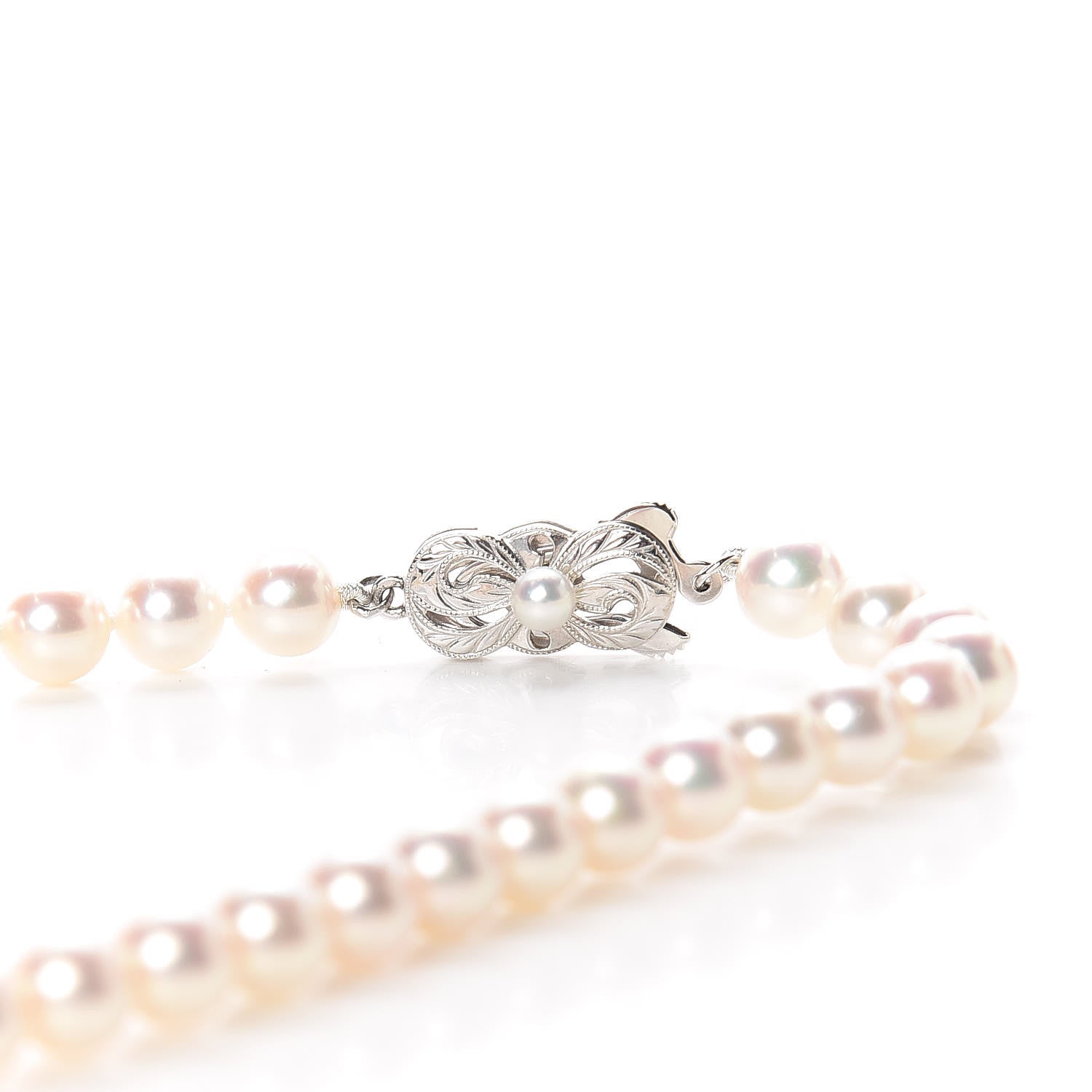 Mikimoto 14K White Gold Akoya Pearl 6.5-7mm Strand Necklace 42 6 of 7