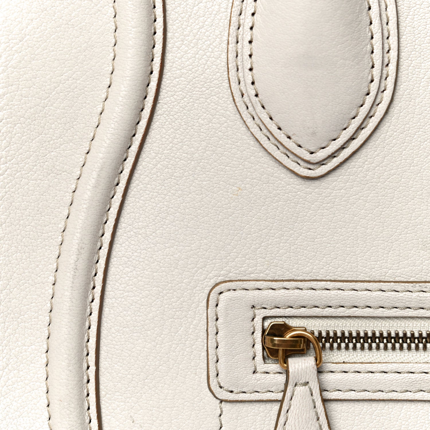 Celine Goatskin Mini Luggage White 13 of 33