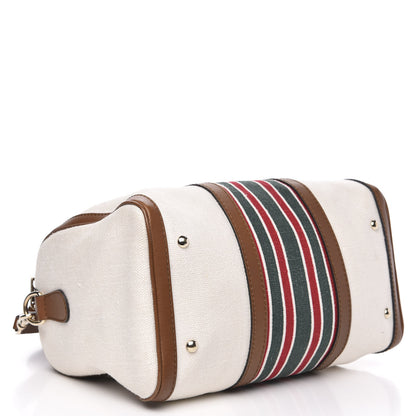Gucci Canvas Vintage Web Medium Boston Off White 4 of 16